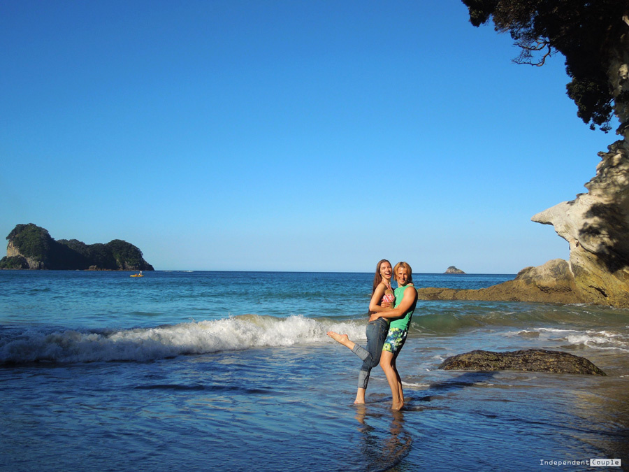 Couple at Cathedral Cove